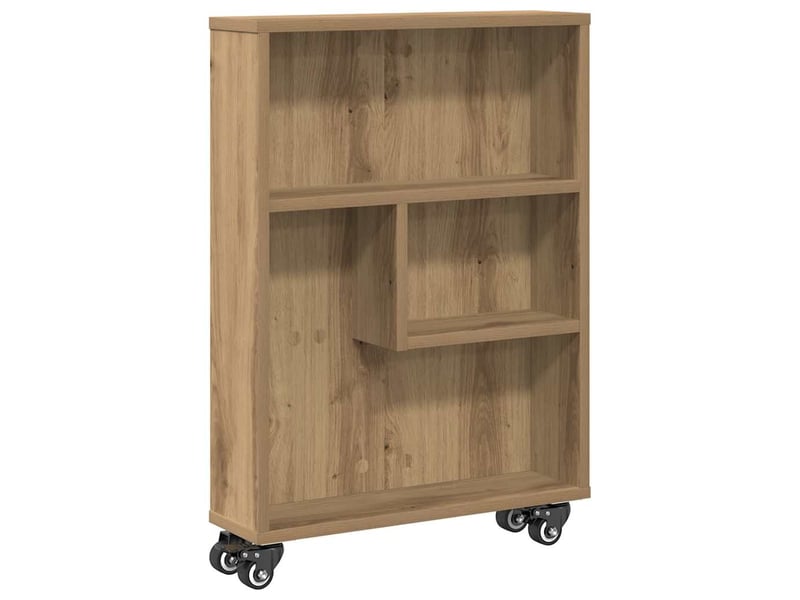  Chariot de rangement étroit chêne artisanal bois d'ingénierie  - Conforama A
