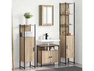 Ensemble de mobilier de salle de bain 4 pc chêne sonoma cf64517