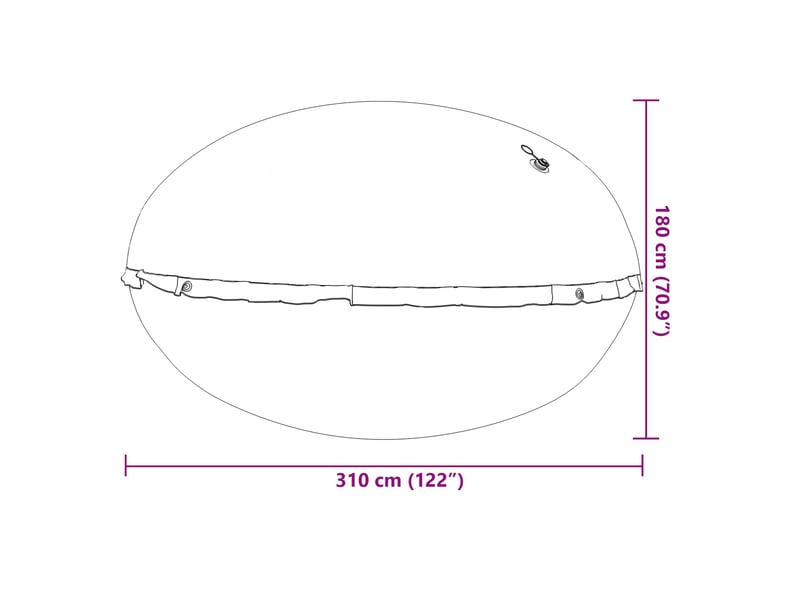  Coussin de piscine d'hiver bleu ø 310 x 180 cm pvc cf55513  - Conforama E