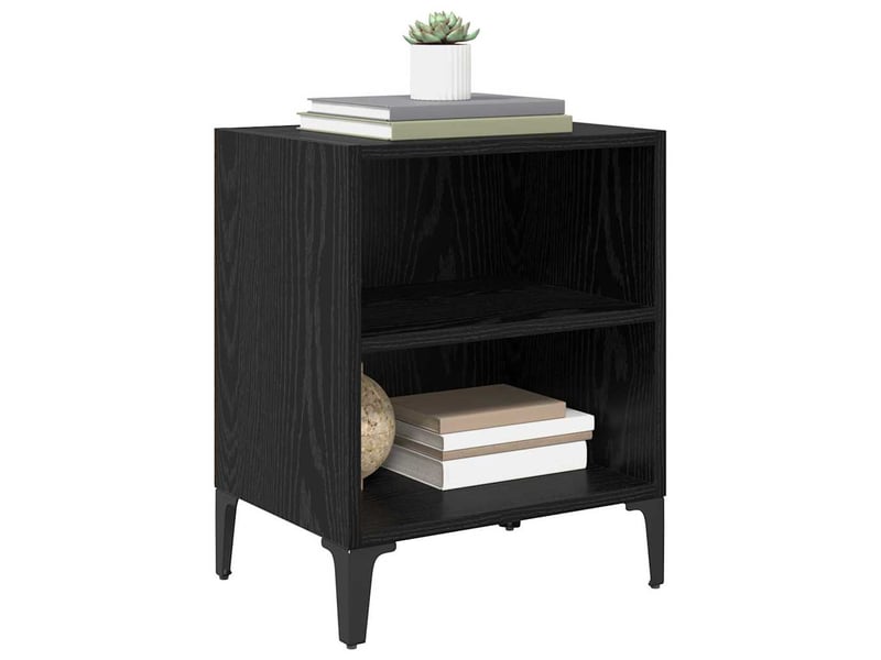  Table de chevet - cabinet de chevet - table de nuit 2 pc chêne noir 40 x 30 x 50 cm  - Conforama B