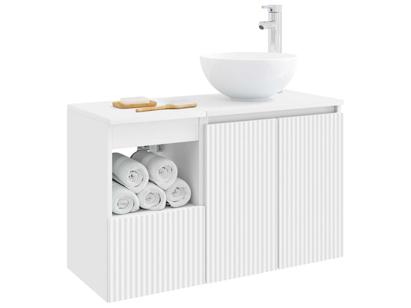 Ensemble de mobilier de salle de bain 2 pc blanc cf63987 - Conforama C