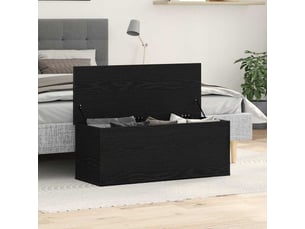 Boîte de rangement, coffre de rangement chêne noir 102x35x35 cm
