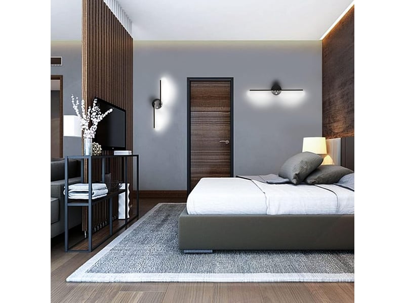  Applique murale intérieur led lampe murale  avec interrupteur 10w avec bras de lampe rotatifs à 300°4000k  - Conforama E