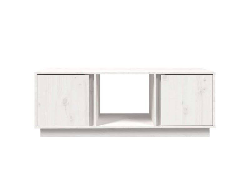  Table basse - table de salon - table à thé blanc 110x50x40 cm bois massif de pin  - Conforama E