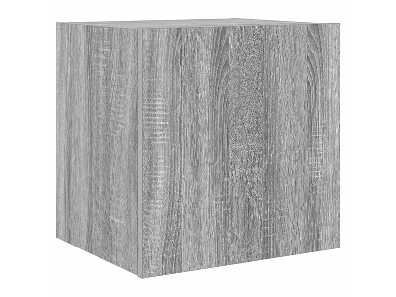  Meuble tv - banc tv - meuble de rangement mural avec lumières led sonoma gris 40,5x35x40 cm  - Conforama C