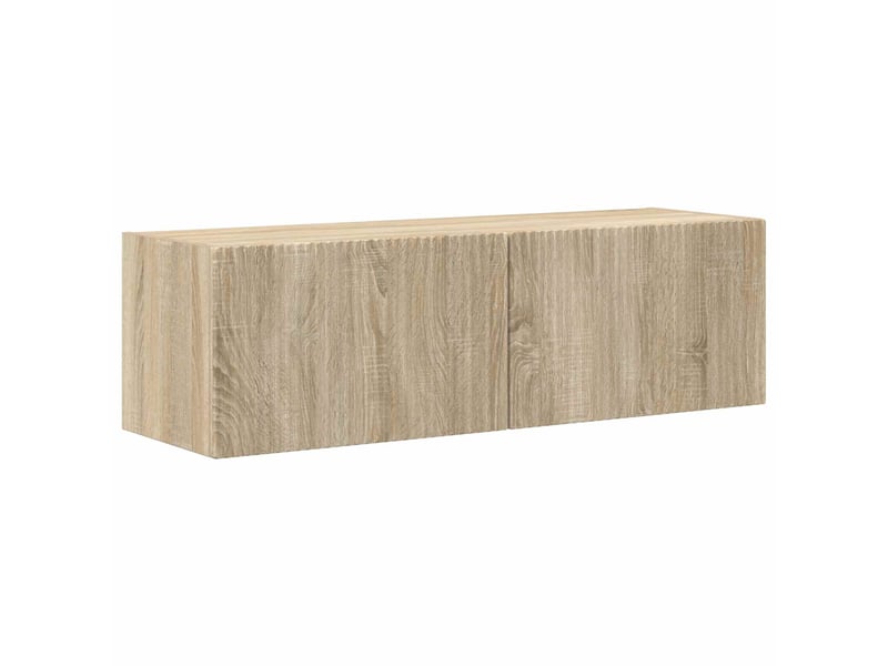 Ensemble de meuble tv - banc tv - meuble de rangement mural 4 pcs chêne sonoma bois d'ingénierie  - Conforama E