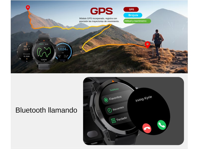 (orange) montre connectée, écran amoled, appels bluetooth, boussole, étanche - Conforama B