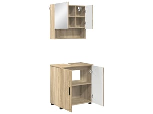 Ensemble de mobilier de salle de bain 2 pc chêne sonoma cf64116
