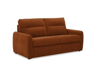 Canapé droit convertible DECO IN PARIS KF8509-2P-TERRA 3 places Tissu marron
