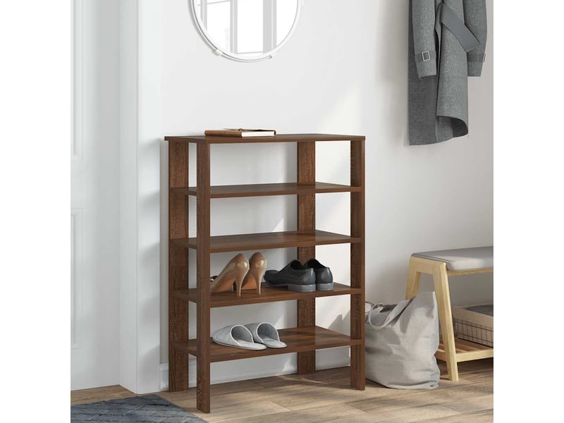  Meuble à chaussures, étagère à chaussures chêne marron 61x32x87,5 cm bois ingénierie  - Conforama C
