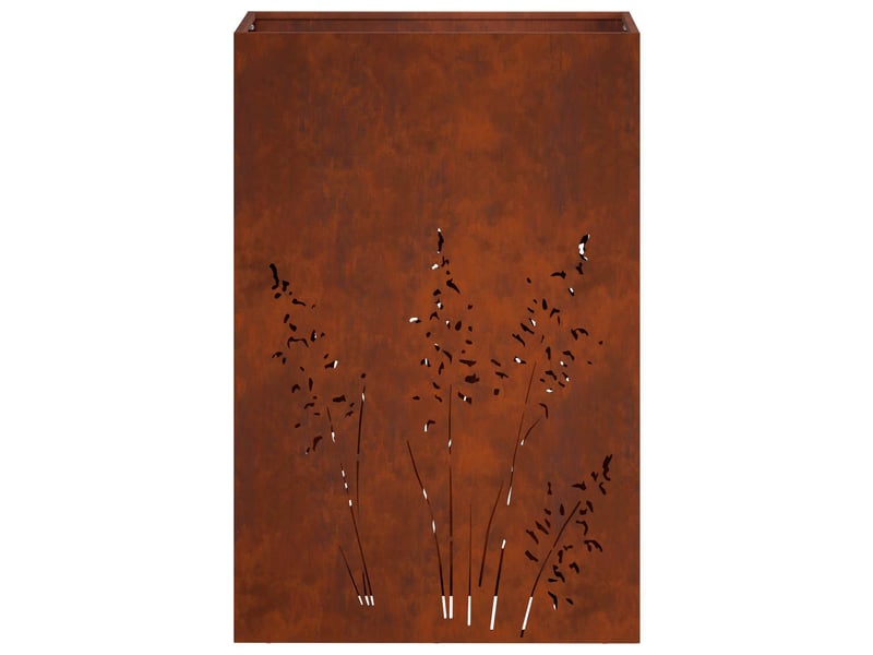 Jardinière - cache-pot de jardin rouillé 50 x 30 x 75 cm acier patiné - Conforama E