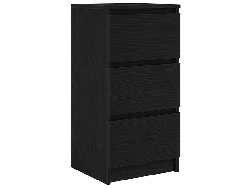  Buffet - bahut - meuble de rangement chêne noir 37,5x35x76 cm bois d'ingénierie  - Conforama A
