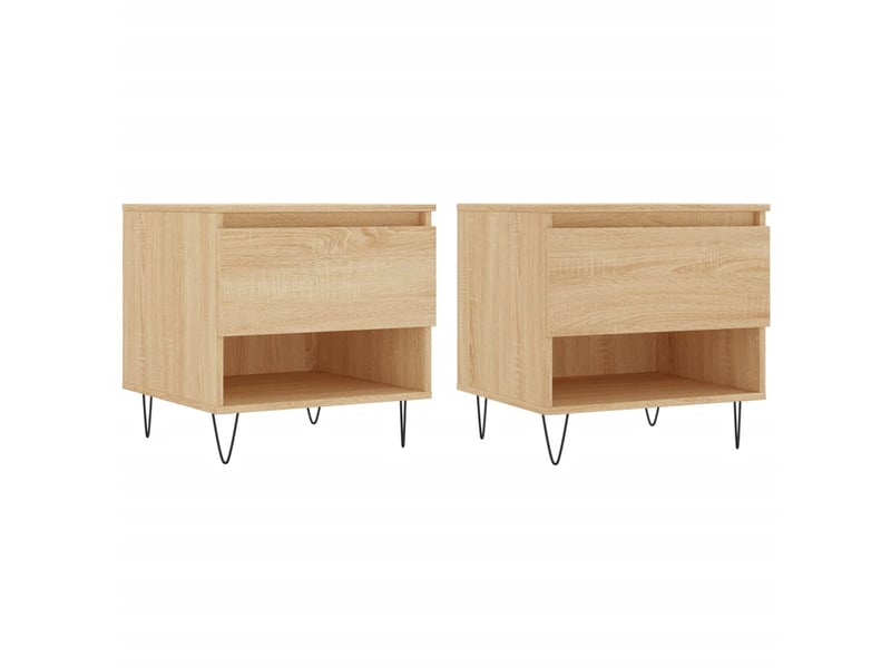  Tables basses 2 pcs | table de salon chêne sonoma 50x46x50 cm bois d'ingénierie  - Conforama A