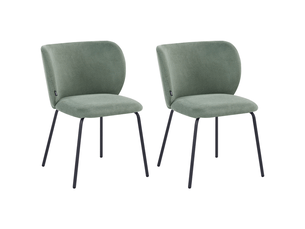 Lot de 2 chaises de salle à manger calera tissu vert clair