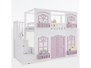 Lit superposé 90x200 cm <strong></strong> <strong>CozyNest</strong> coloris bicolore