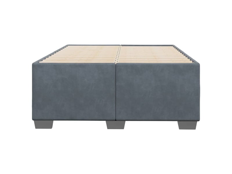  Lit double- lit adulte -  cadre de lit sans matelas gris foncé 120x190 cm velours  - Conforama C