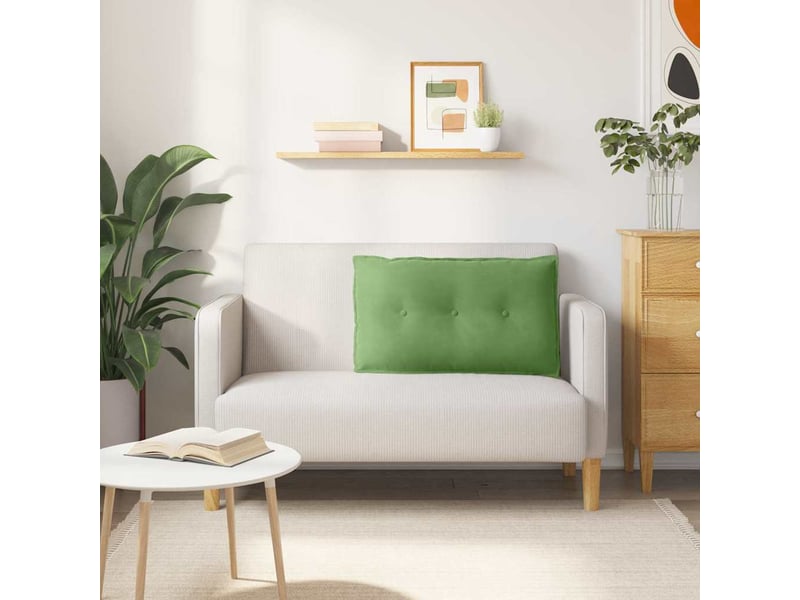 Coussin de dos, coussin de dossier vert clair 80 x 50 cm tissu en velours côtelé cf55071 - Conforama D