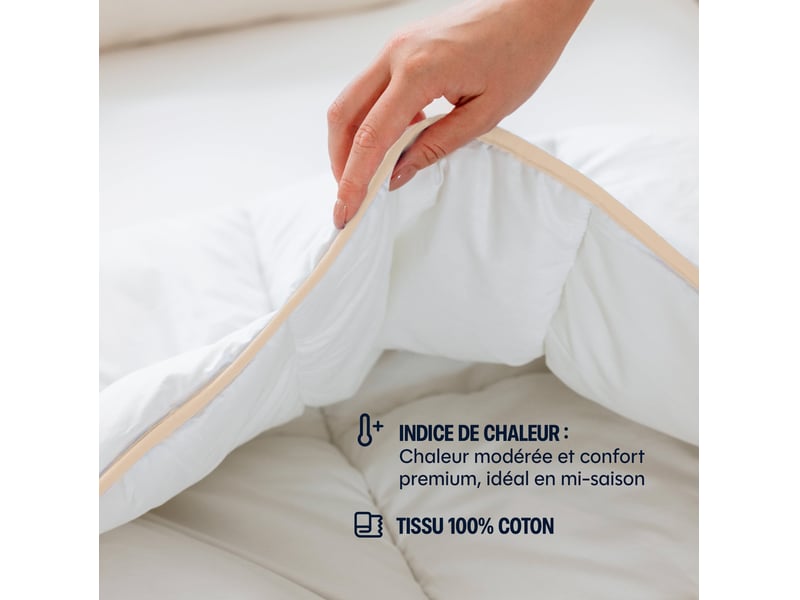  La couette légère drimz - plumes et duvet de canard - 260x240cm Light - Conforama C