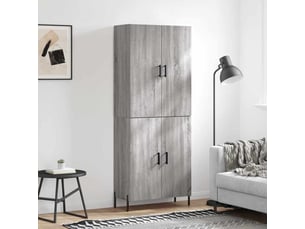 Buffet haut - bahut - meuble de rangement sonoma gris 69,5x34x180 cm bois d'ingénierie
