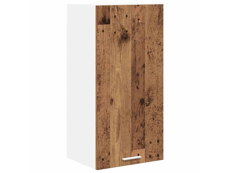 Meuble de rangement cuisine, armoire suspendue bois ancien et blanc 40x31x80cm - Conforama A