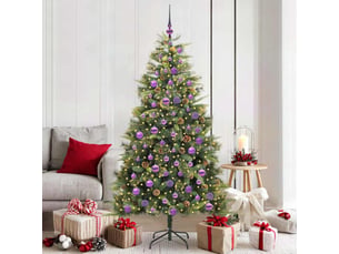 Sapin de noël - arbre de noël artificiel avec branches pliables et cônes vert