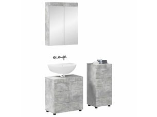 Ensemble de mobilier de salle de bain tulum 3 pc gris béton cf64719