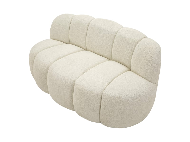  Canapé fixe 2 places alchi, assise 2, 82x58x147h cm blanc Alchi - Conforama D