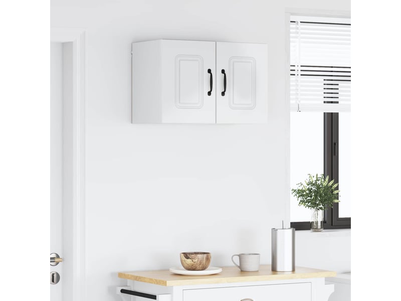 Meuble mural de cuisine | armoire de cuisine 2 pcs blanc bois d'ingénierie shl6060 - Conforama D