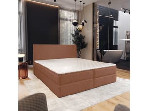Lit avec rangement 160x200 cm <strong>MASSENO</strong>  <strong></strong> coloris cuivré