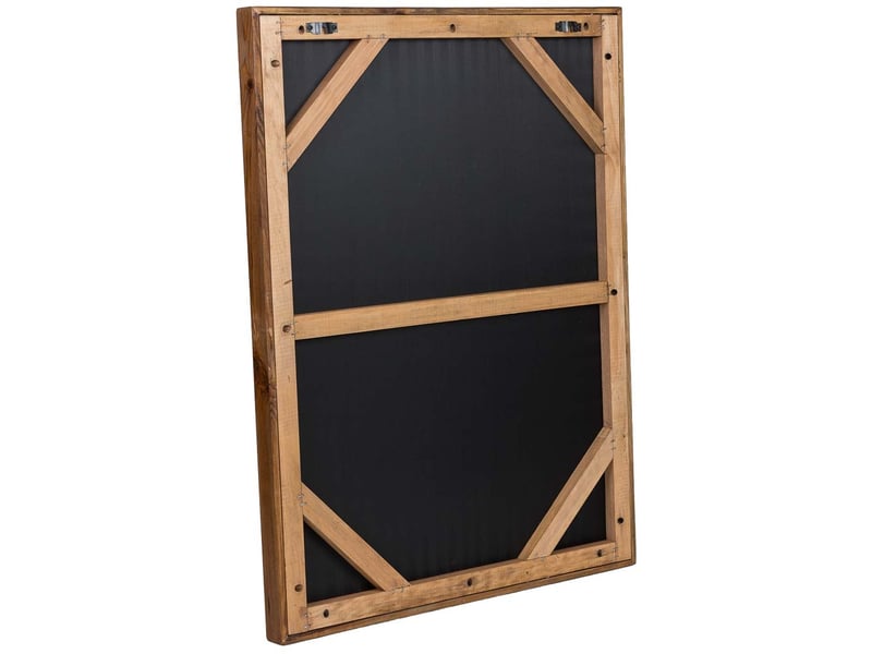 Tableau artisanal en bois recyclé relief beige et noir 62x4x82 cm h - Conforama D