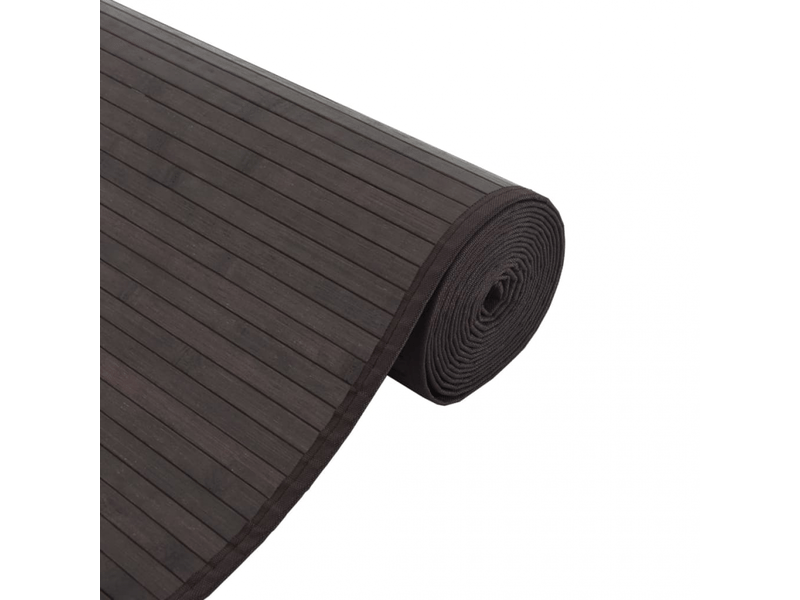  Tapis rectangulaire en bambou marron foncé 70x300 cm - comfortxl - 376881 376881 - Conforama D