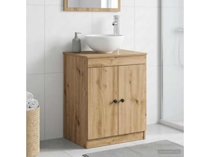 Armoire de salle de bain, meuble de rangement chêne artisanal 54x41x70 cm shl785