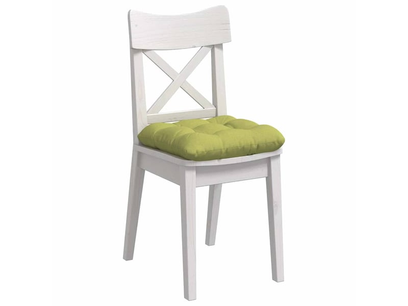  Lot de 4 coussins de siège, coussins décoratifs tissu vert clair 40 x 40 x 12 cm cf60031  - Conforama C