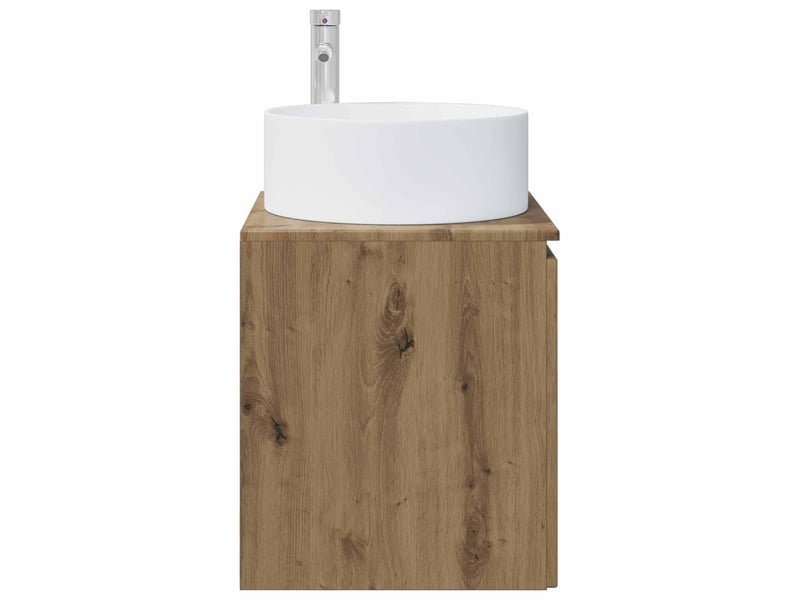 Meuble de lavabo mural, rangement salle de bain chêne artisanal 49.5x44.5x65.5 cm - Conforama D