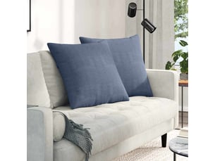 Lot de 2 coussins de canapé, coussins décoratifs bleu 80 x 80 cm cf59013