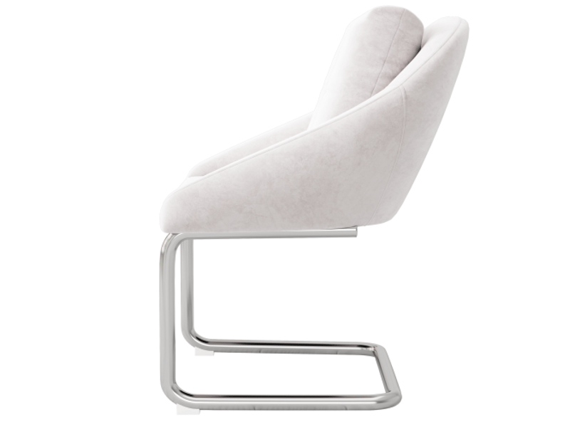 Chaise en velours beige pivotante – lot de 6 avec coussins – idéale salle à manger, salon et chambre – luxe - Conforama D