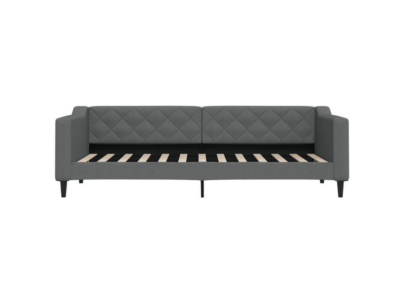 Lit simple- lit adulte - lit de repos sans matelas gris foncé 80x200 cm tissu - Conforama B