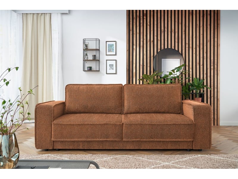  Bobochic canapé droit convertible coffre emile orange EMILE - Conforama D