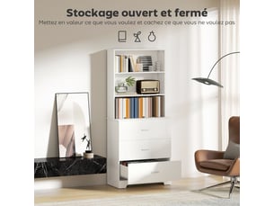 Etagère 79 cm coloris blanc  
