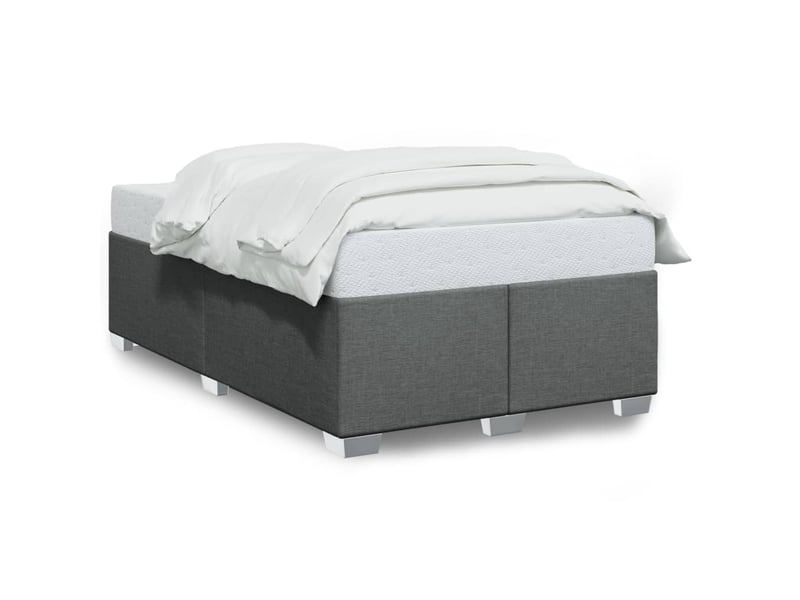  Lit double- lit adulte -  cadre de lit sans matelas gris foncé 120x190 cm tissu  - Conforama A