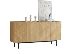 Buffet 4 porte(s) 0 tiroir(s) <strong></strong> <strong></strong> - 160 cm coloris naturel