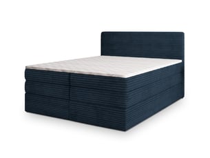 Lit avec rangement 180x200 cm <strong>MASSENO</strong>  <strong></strong> coloris bleu