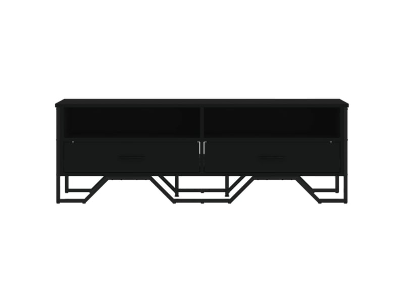  Meuble tv - banc tv - meuble de rangement noir 122x34x41 cm bois d'ingénierie  - Conforama D