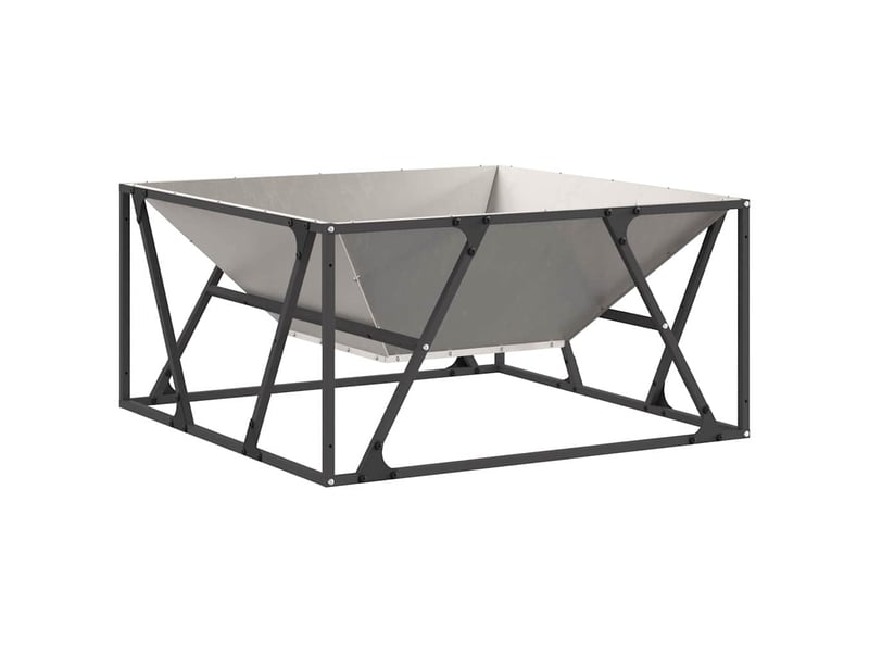  Brasero exterieur, foyer rouillé 80x80x40 cm acier patiné shl14748  - Conforama E