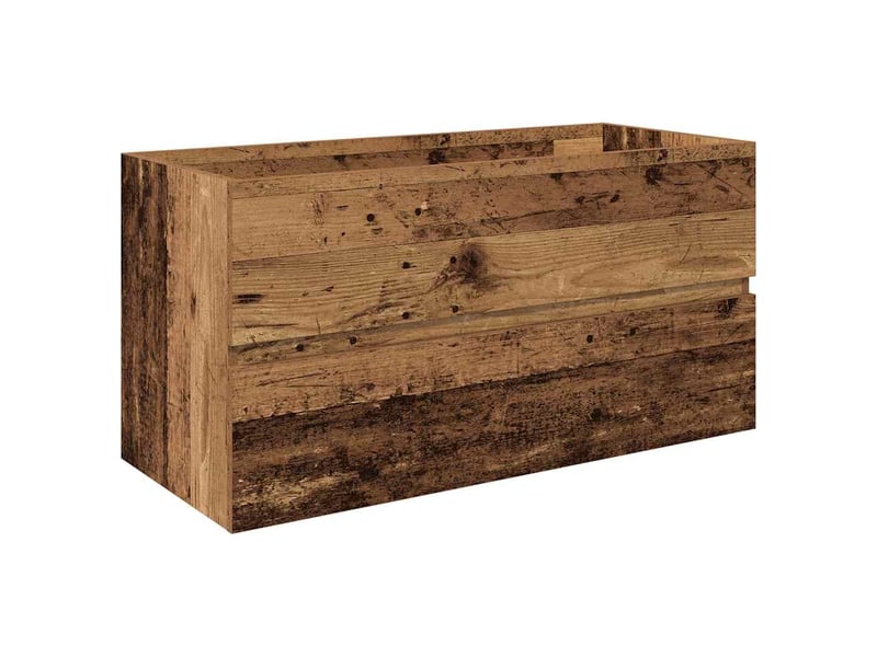  Meuble de lavabo avec bassin et robinet intégrés vieux bois shl2684  - Conforama D