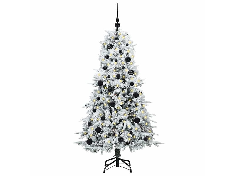  Sapin de noël - arbre de noël artificiel à branches articulées blanc 150 cm  - Conforama C