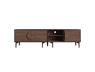 Meuble tv coloris bois foncé 180 cm   