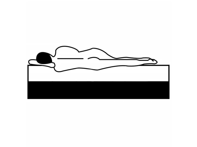  Matelas de sommier à lattes 190x140x20 cm mi-doux tissu  - Conforama A