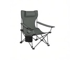 Chaise pliante de camping 160x84x44 cm avec repose-pieds extensible métal gris