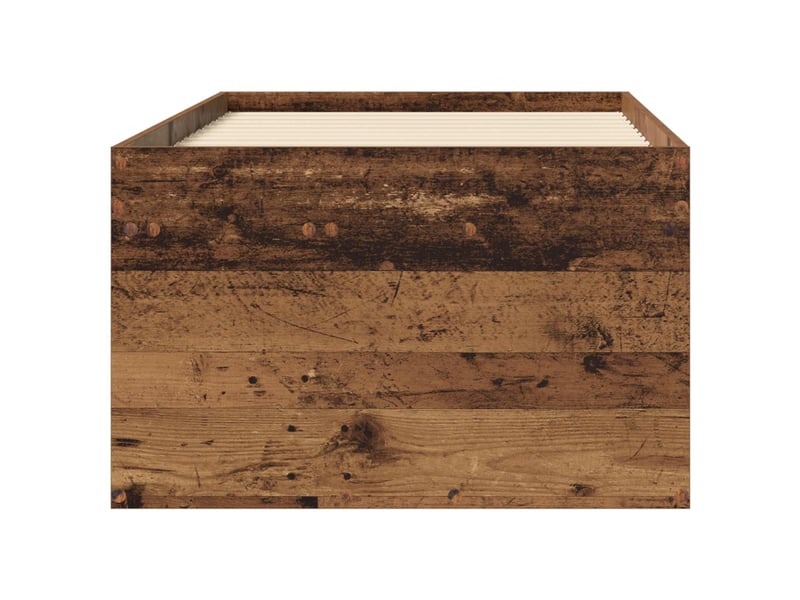 Lit simple- lit adulte - cadre de lit avec rangement avec tiroir bois ancien 80 x 200 cm - Conforama C